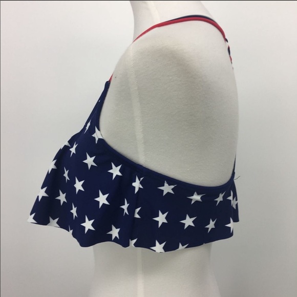 🔥CALIFORNIA WAVES🔥2-Piece Bikini America Flounce Cheeky Swimsuit Large NWT - Picture 6 of 10